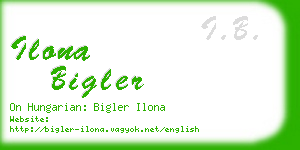 ilona bigler business card